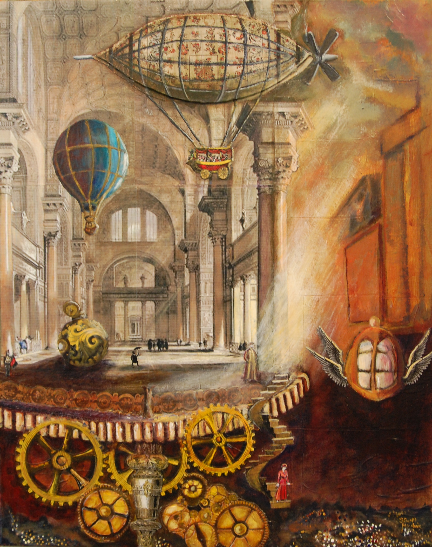 Steampunk Whimsy by Sandra Haubein. Mixed media